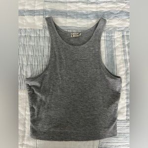 Free People High-Neck Ribbed Crop Tank